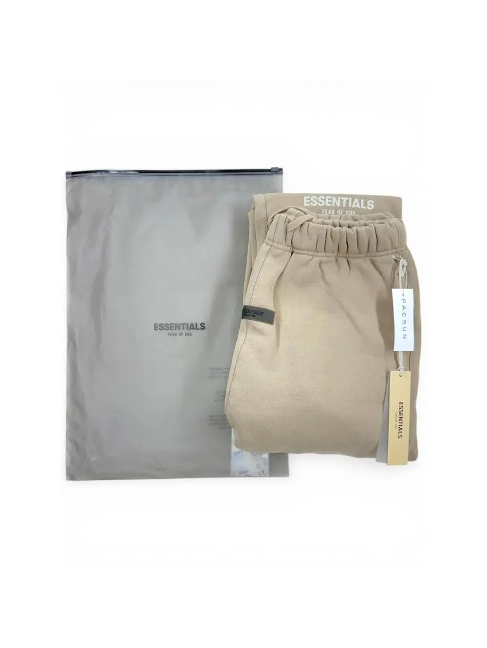 👕 Essentials Fear of God Cuffed Sweatpants Desert Taupe Large